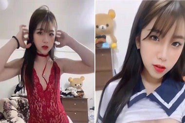 สาวสวยโชว์เส้นโค้งที่มีเสน่ห์ของเธอ