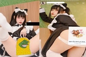 Gia Han ในชุดแม่บ้านเพศที่เข้มข้น